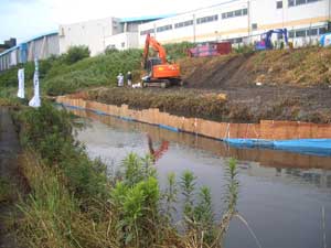 浄化装置を設置する準備をします